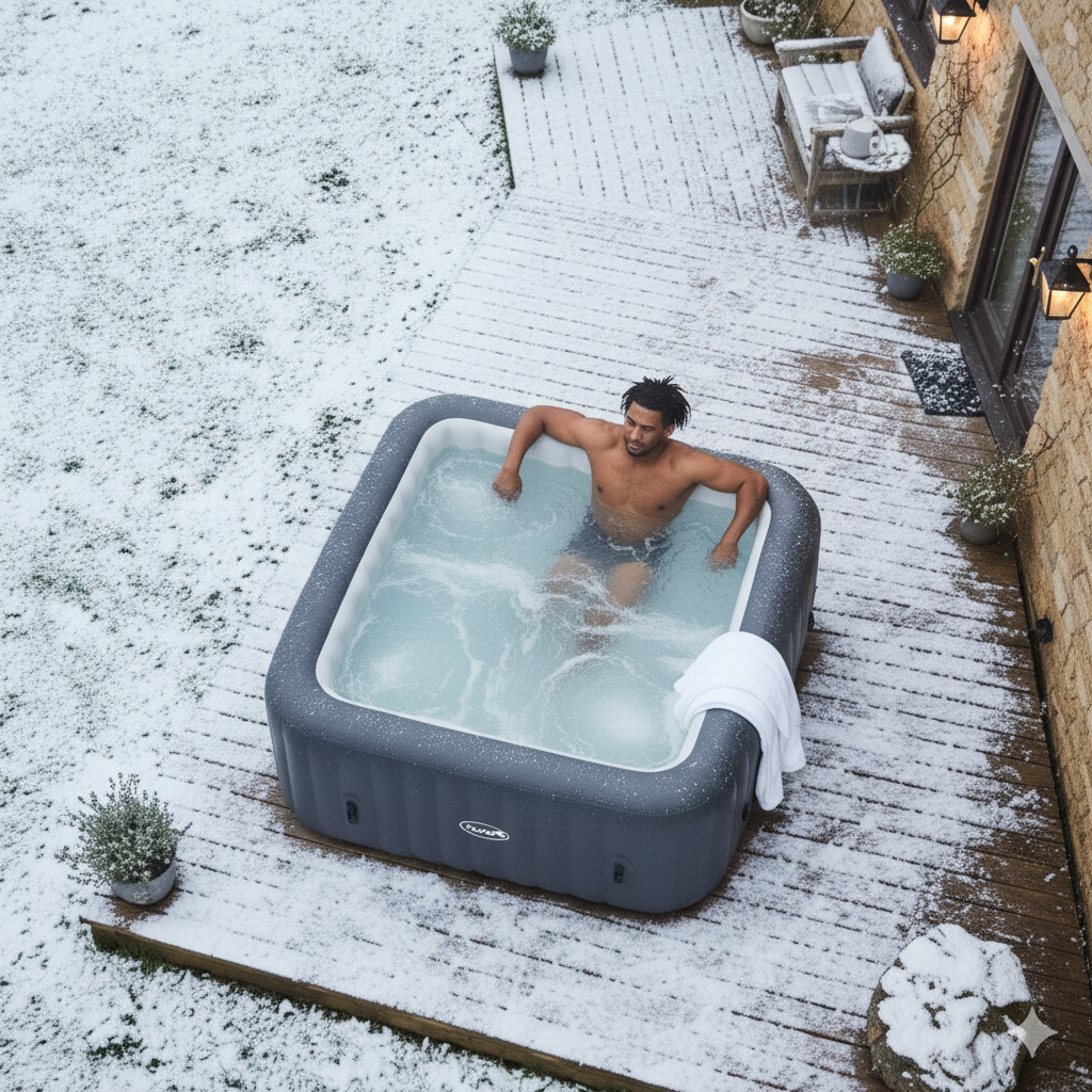 Pacific | 4/6-Person Inflatable Hot Tub | Integrated Heater | UKCA