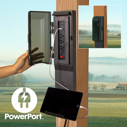 Arlington 12x10 Gazebo with Electric – Light Brown