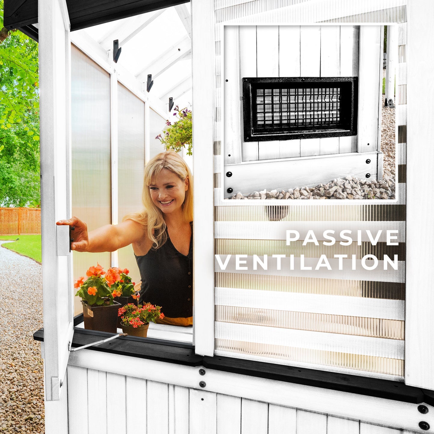 9x6 White Bellerose Greenhouse