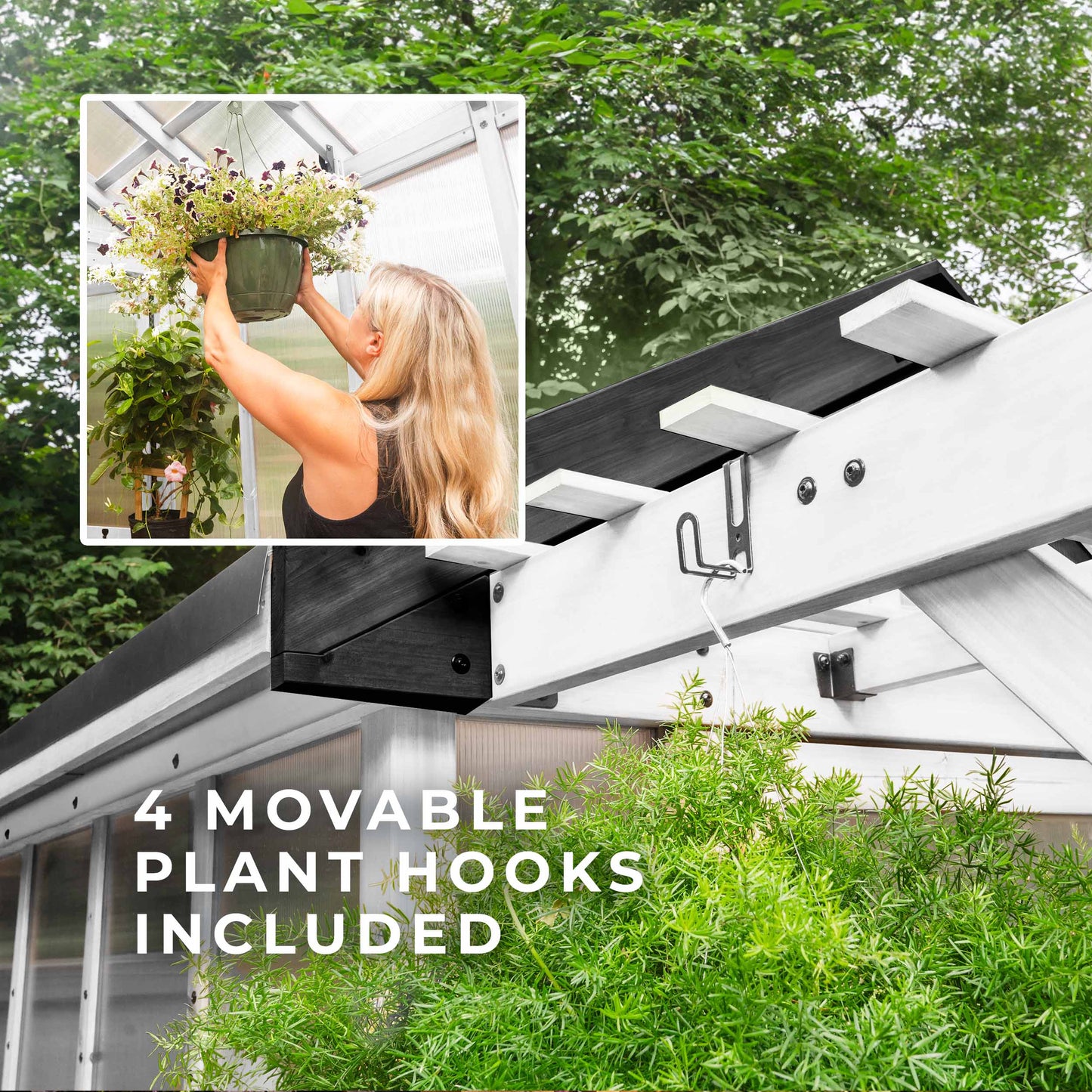 9x6 White Bellerose Greenhouse