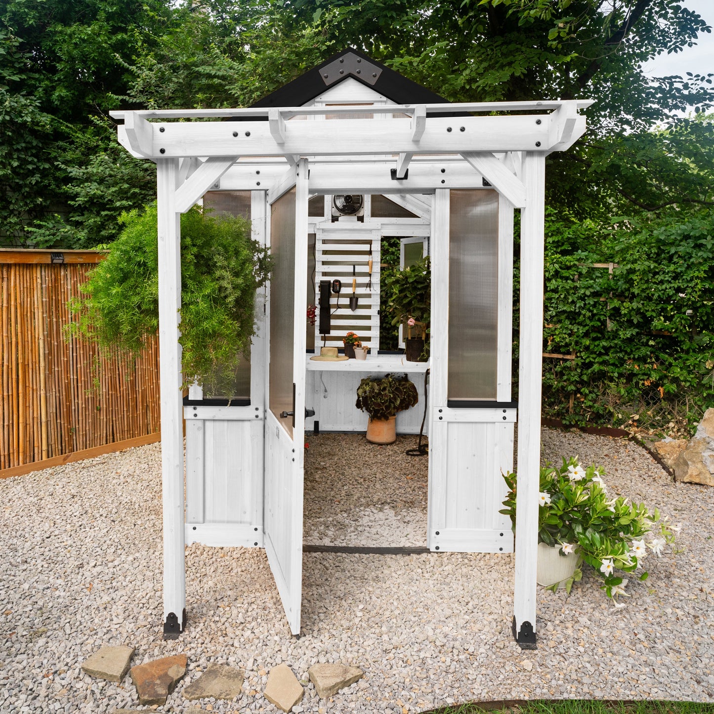 9x6 White Bellerose Greenhouse