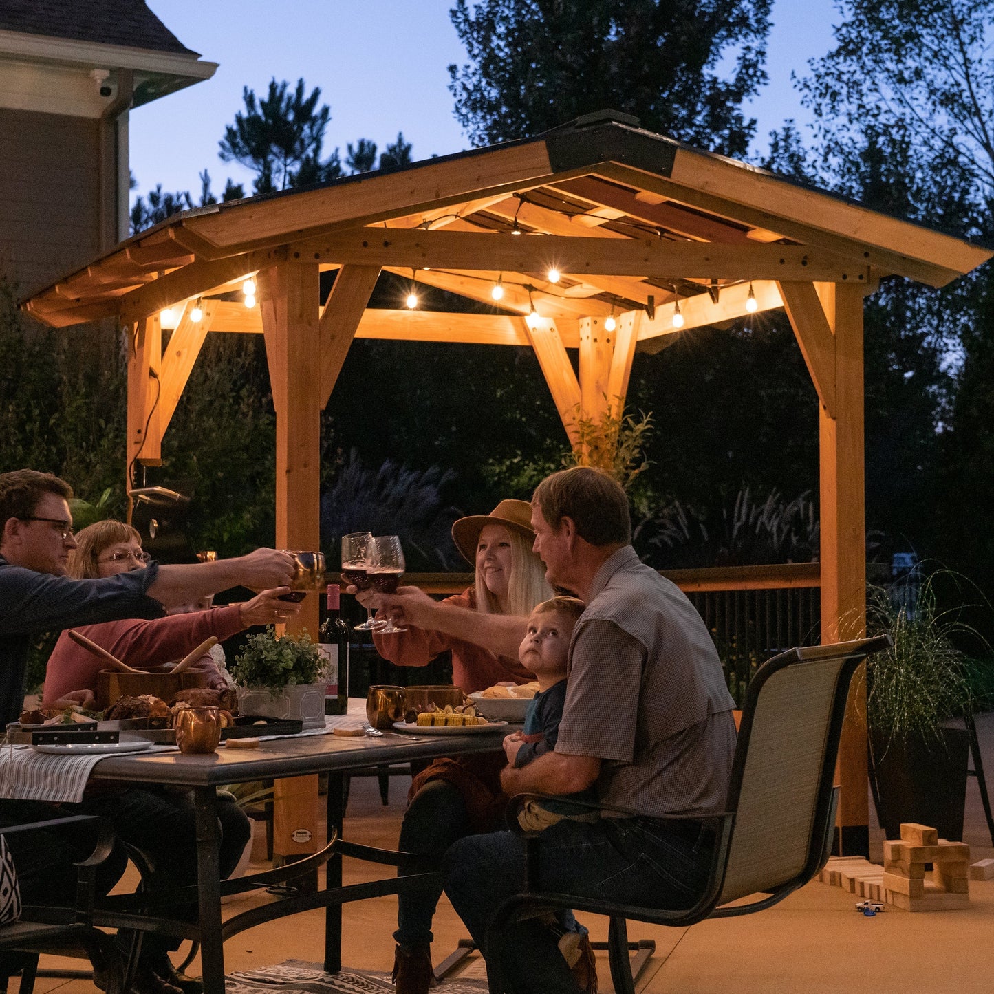 Granada Grill Gazebo with Outdoor Bar