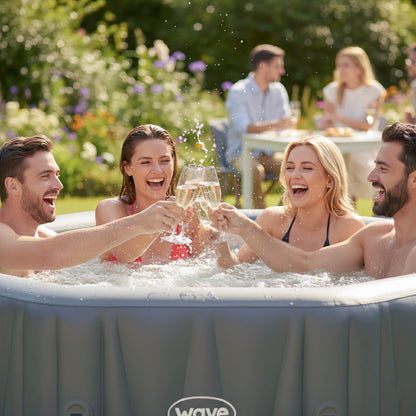 Aegean | 6-Person Inflatable Hot Tub | Integrated Heater | UKCA