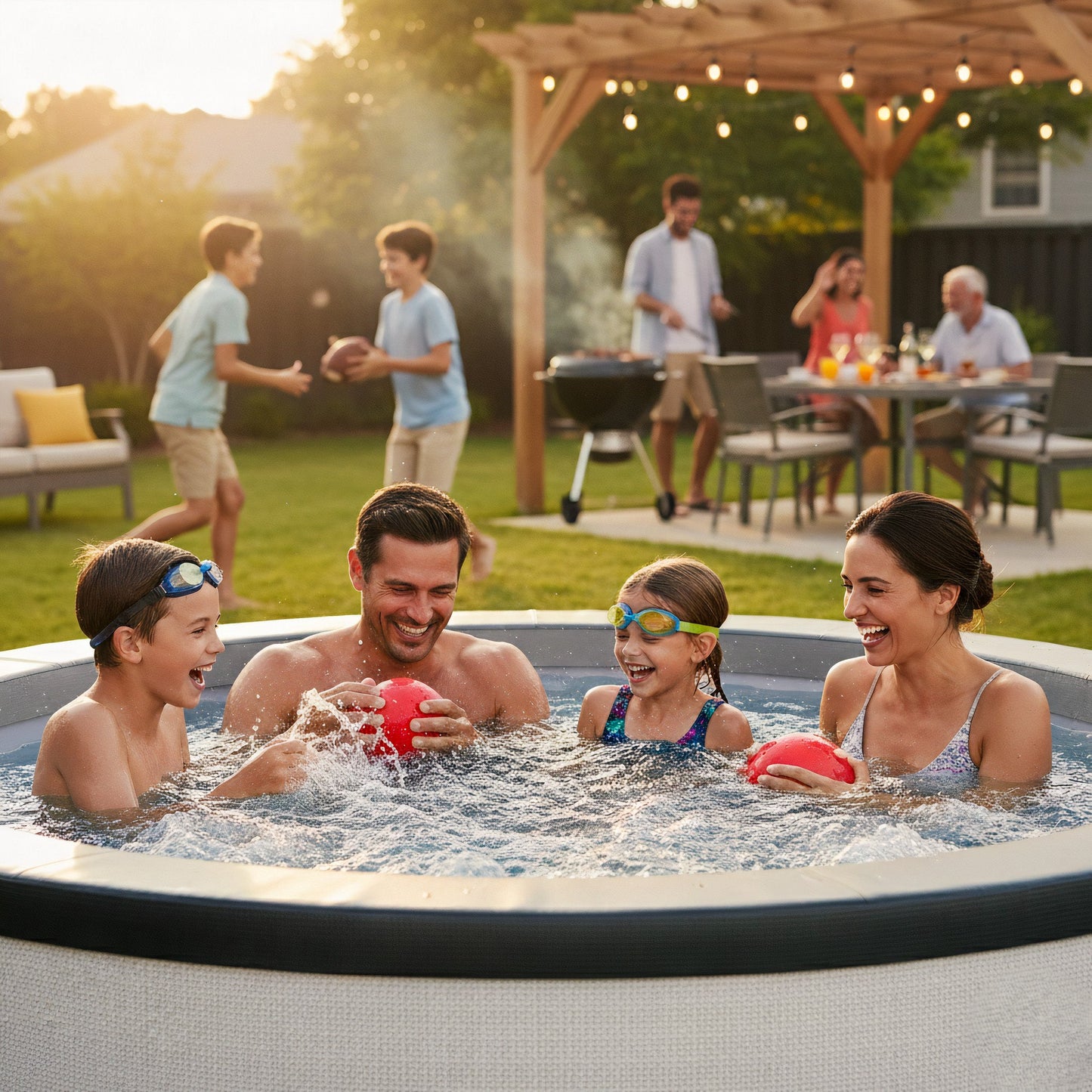 Tahoe | 4/6-Person Eco Foam Hot Tub | Built-In Integrated Heater | UKCA