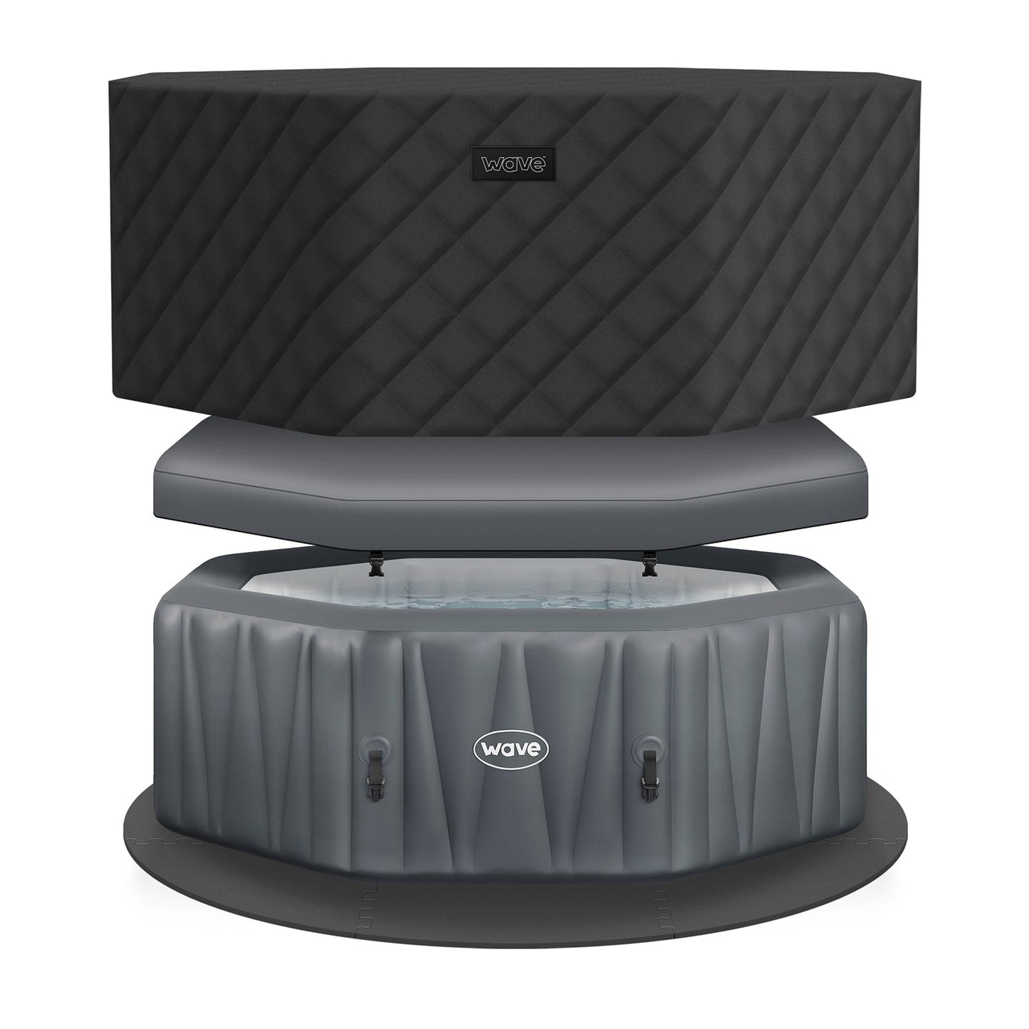 Aegean | 6-Person Inflatable Hot Tub | Integrated Heater | UKCA