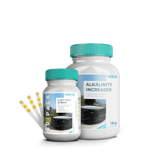 Alkalinity Increaser 1KG + 50 Water Test Strips | UKCA