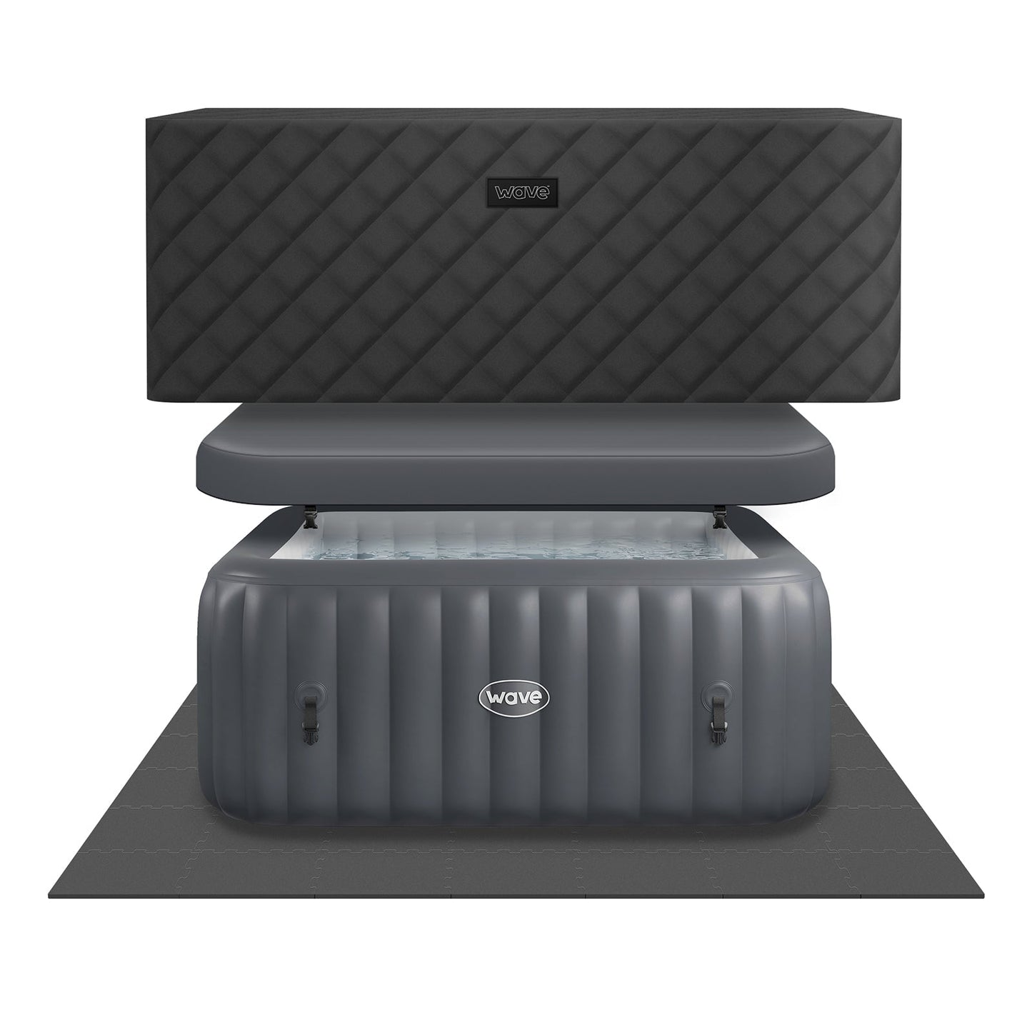 Pacific | 4/6-Person Inflatable Hot Tub | Integrated Heater | UKCA