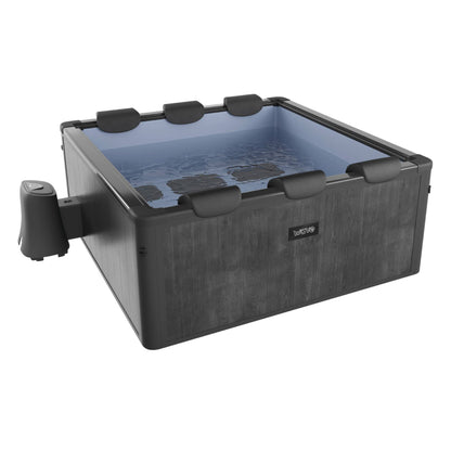Adriatic | 6 Person Square Aluminium Frame Hot Tub | Black Wood | UKCA